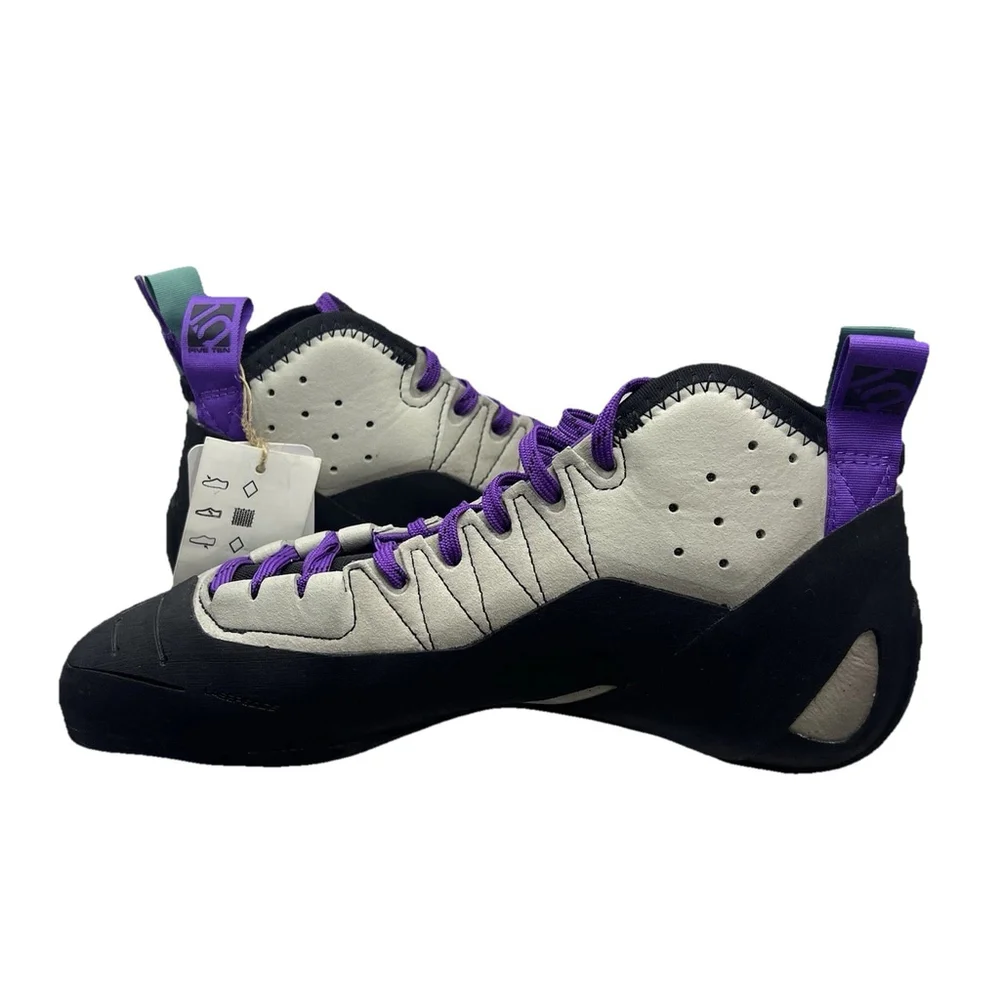 adidas 5.10 Five Ten Grandstone Climbing Shoes Black Purple Mens BC0866 Size 8.5